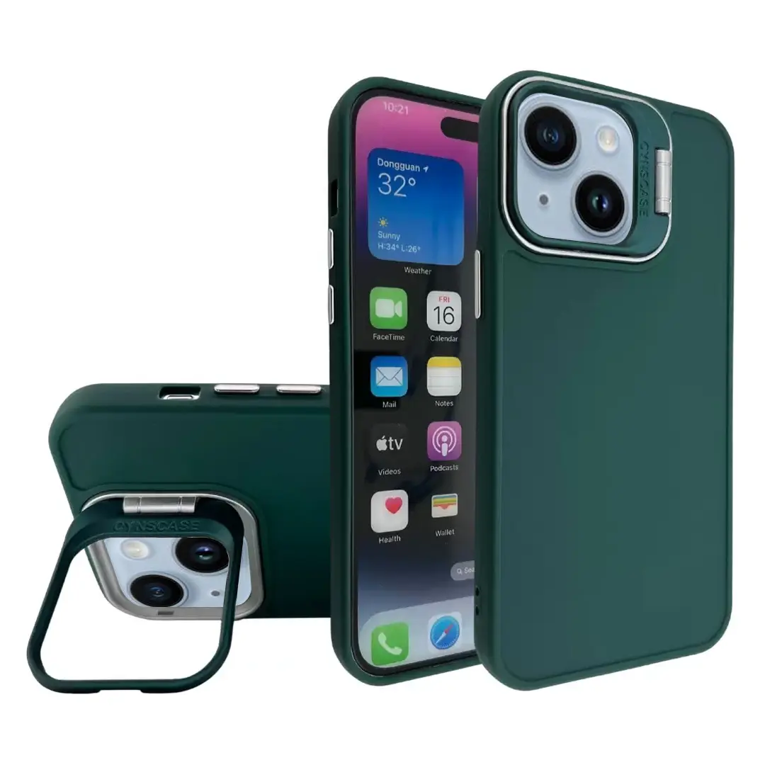 iPhone 15 Plus/iPhone 14 Plus Camera Stand Eco Case Dark Green